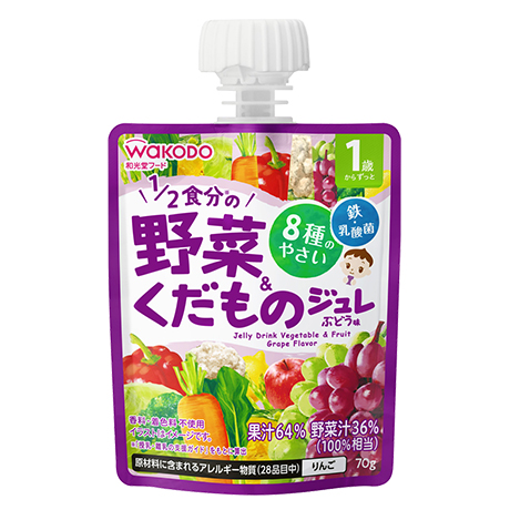 1歳からのMYジュレドリンク 1/2食分(fēn)の野菜&くだもの ぶどう味