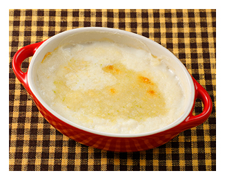 パンがゆのグラタン風